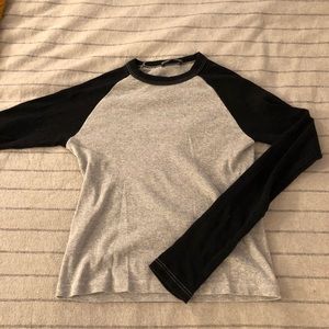 Black and grey brandy Melville long sleeve